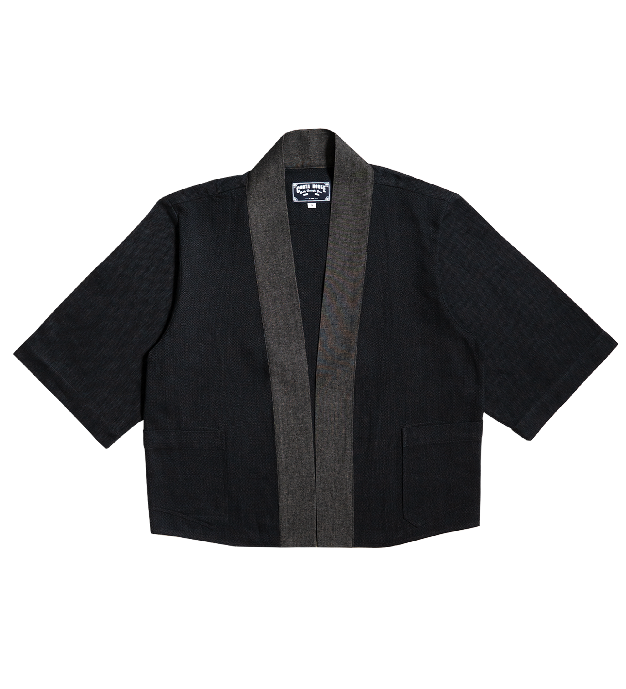 Yoko Noragi Shirt (Black Herringbone)