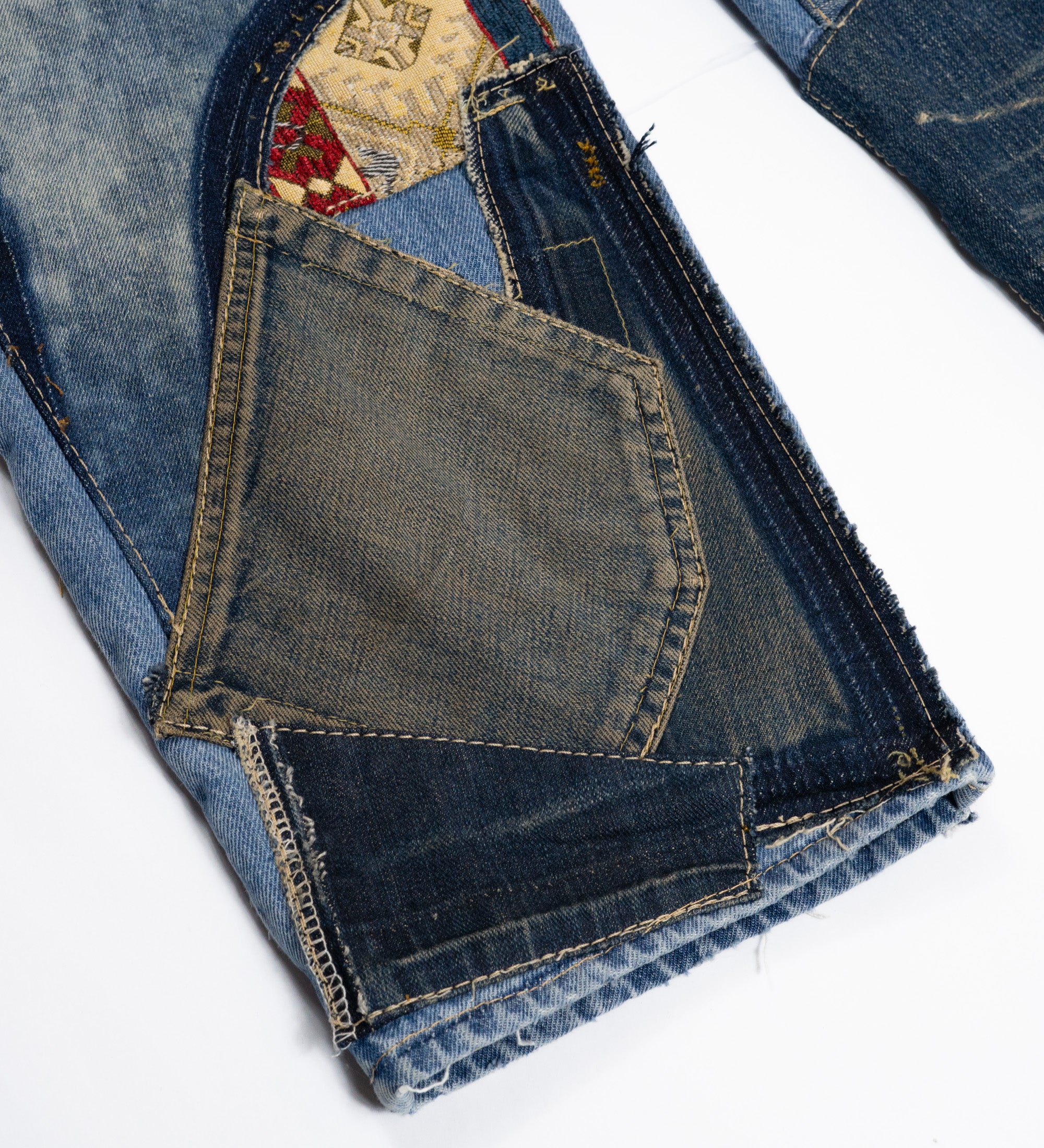 Chota Reworked Denim: Baggy Dad Jeans, Tribal Indigo - W28