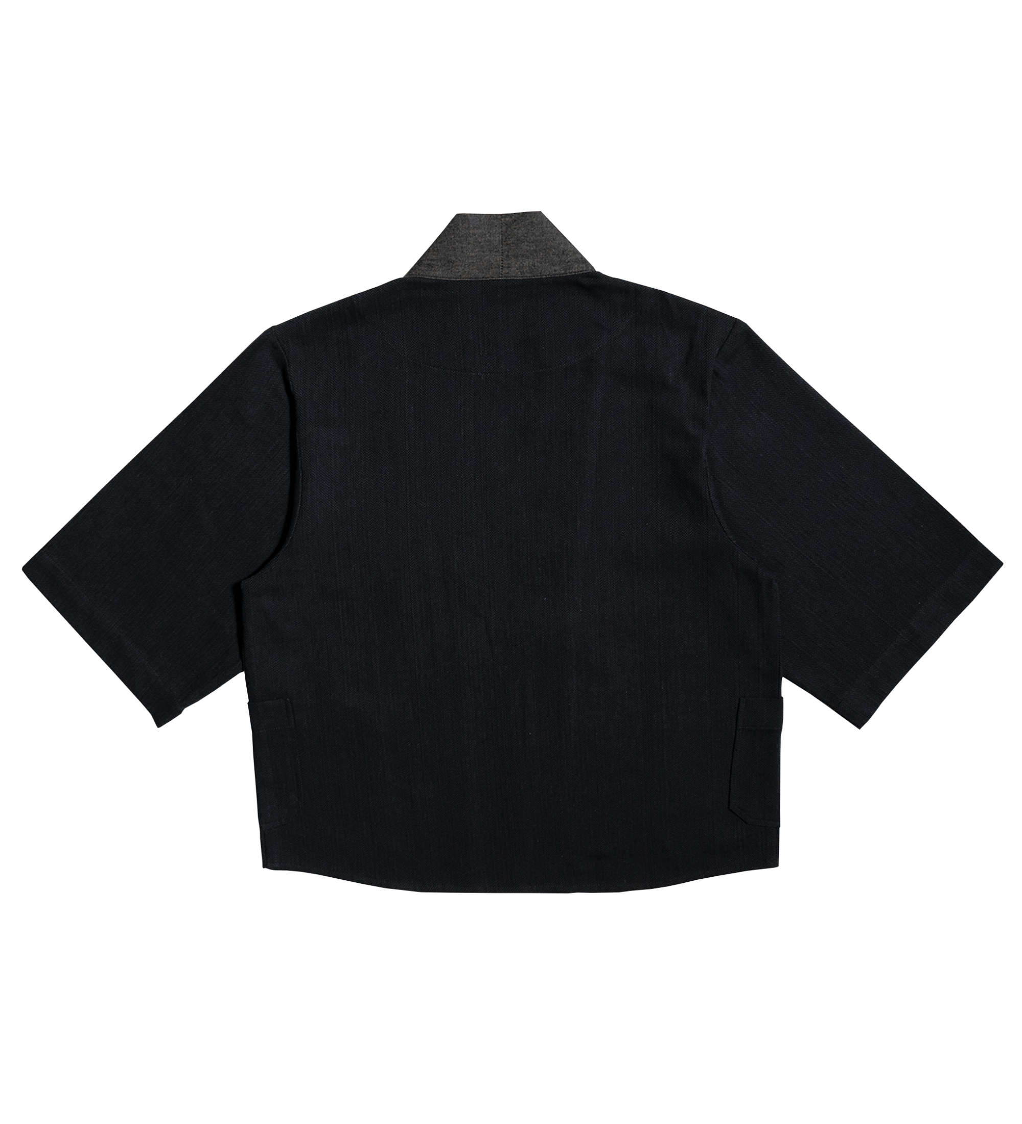 Yoko Noragi Shirt (Black Herringbone)