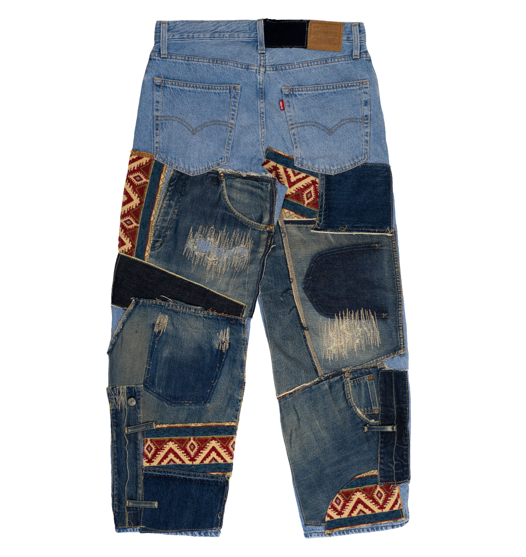Chota Reworked Denim: Baggy Dad Jeans, Tribal Indigo - W29