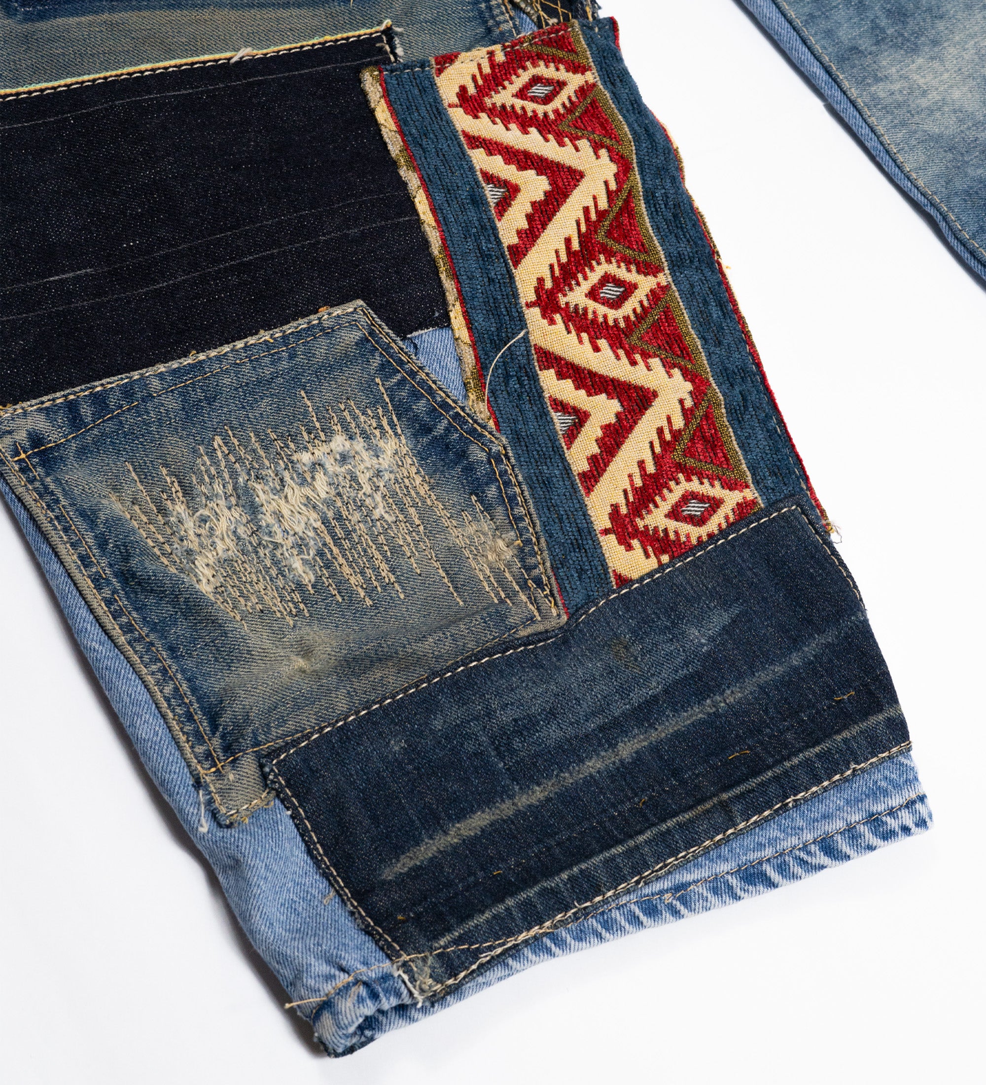 Chota Reworked Denim: Baggy Dad Jeans 02, Tribal Indigo - W29