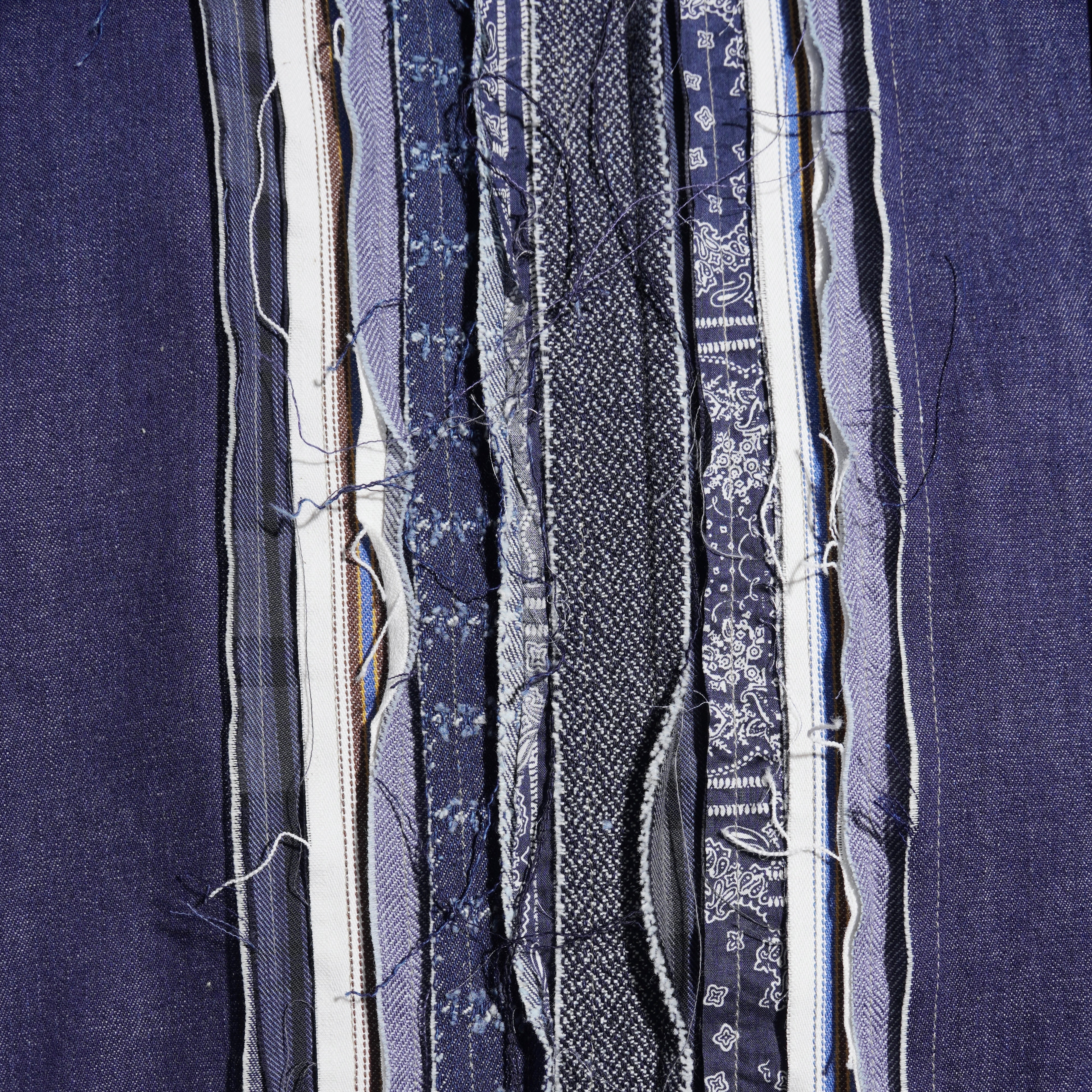 Indigo Patchwork Panel Shirt