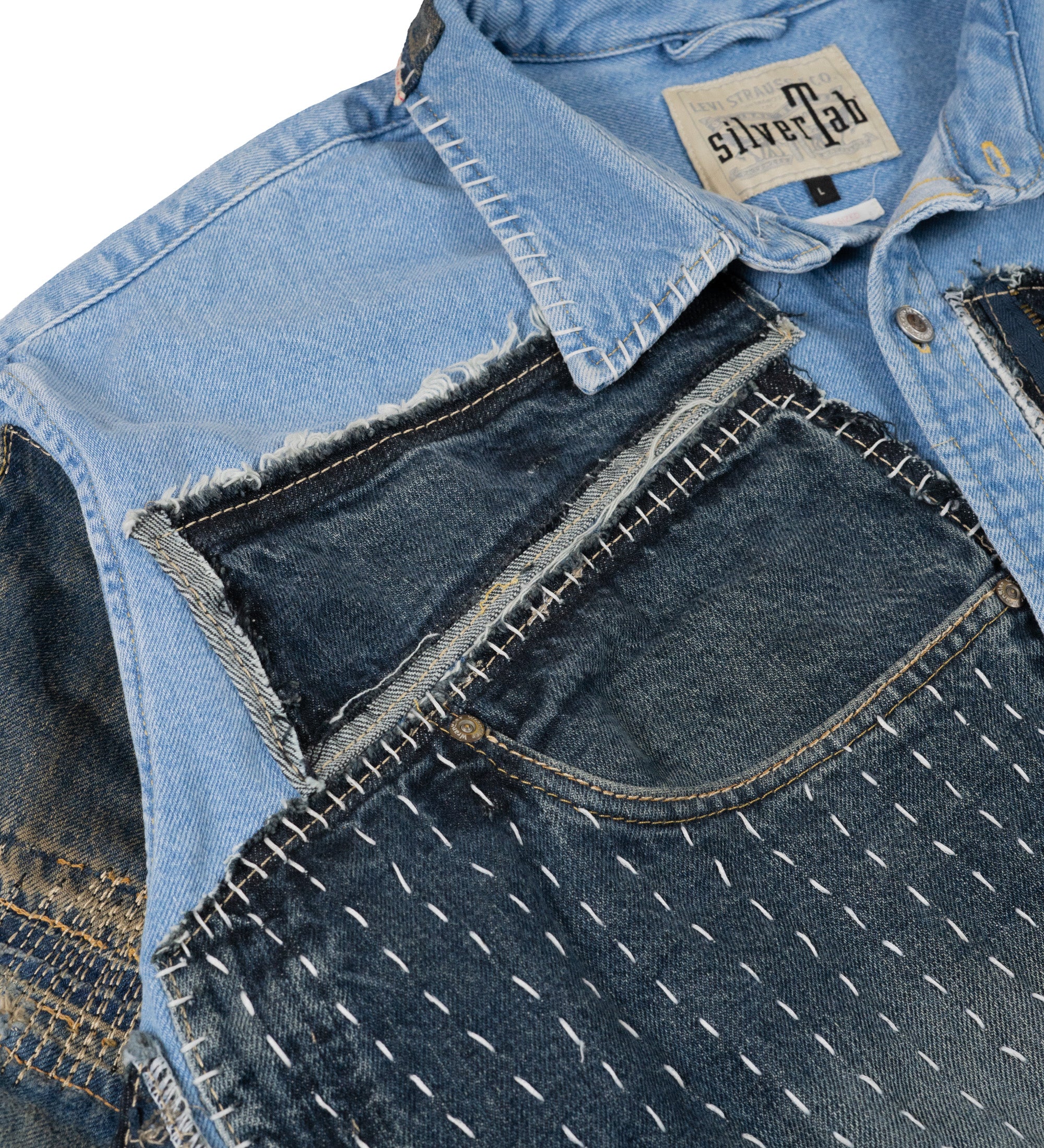 Chota Reworked Denim: SilverTab Oversized Shirt, Indigo - L