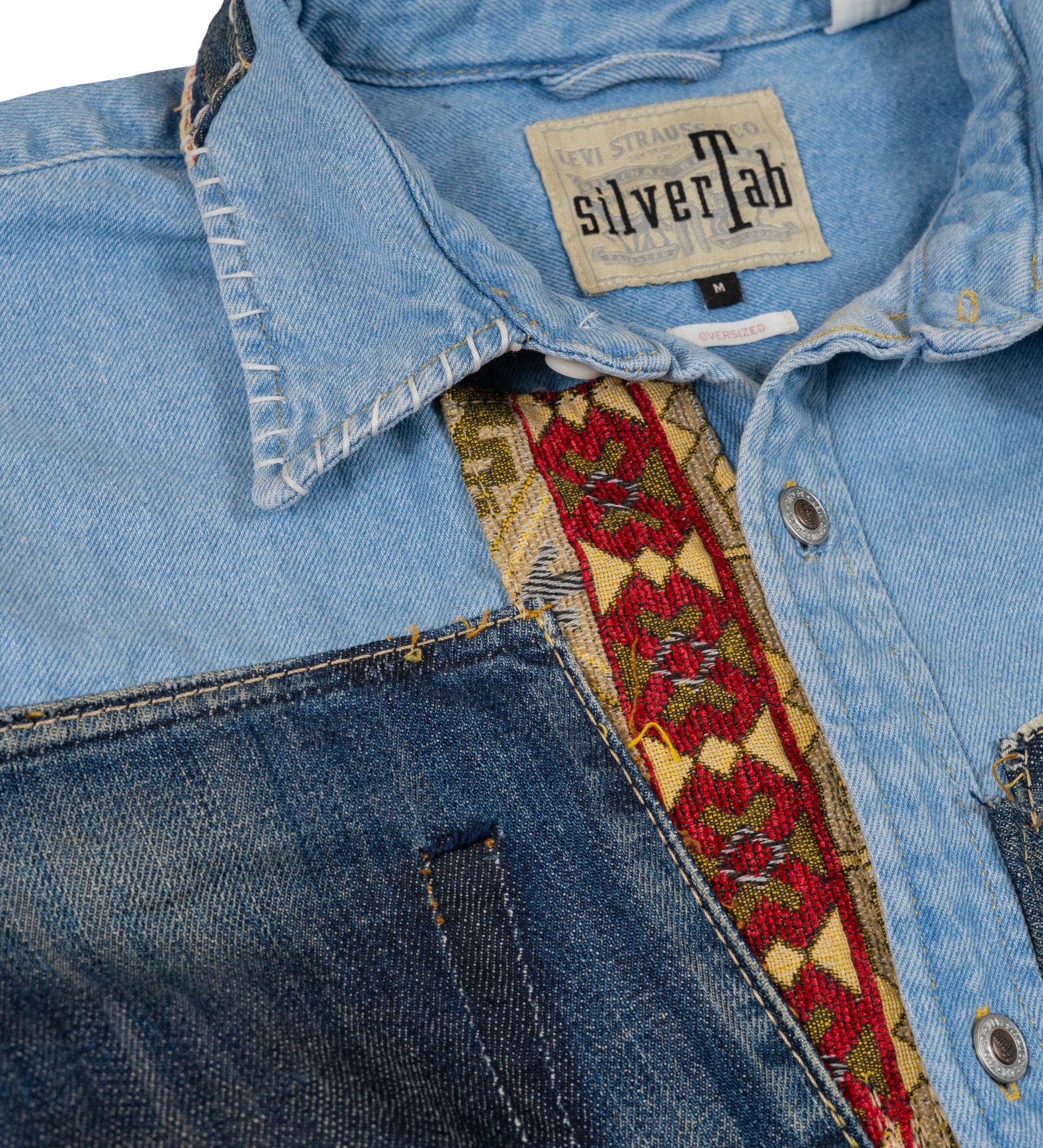 Chota Reworked Denim: SilverTab Oversized Shirt, Tribal Indigo - M