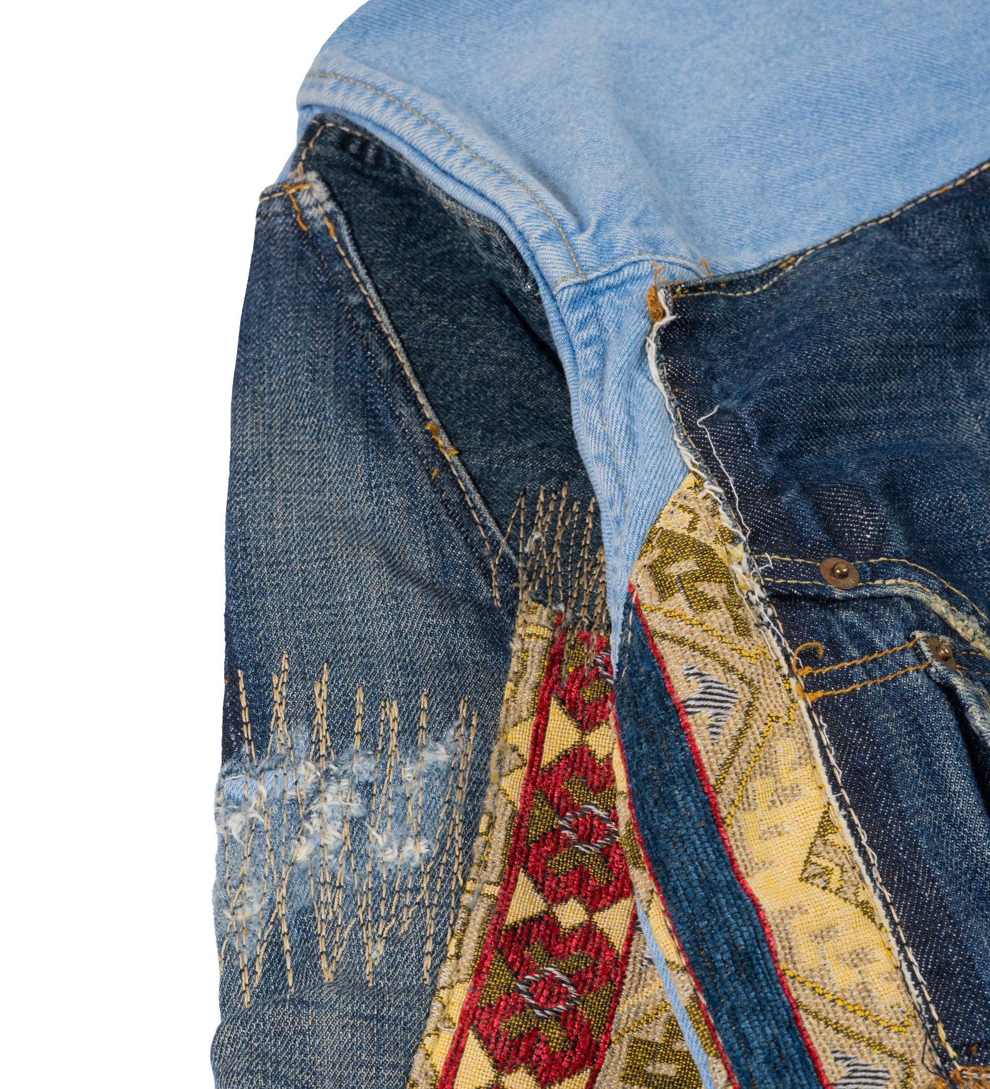 Chota Reworked Denim: SilverTab Oversized Shirt, Tribal Indigo - M