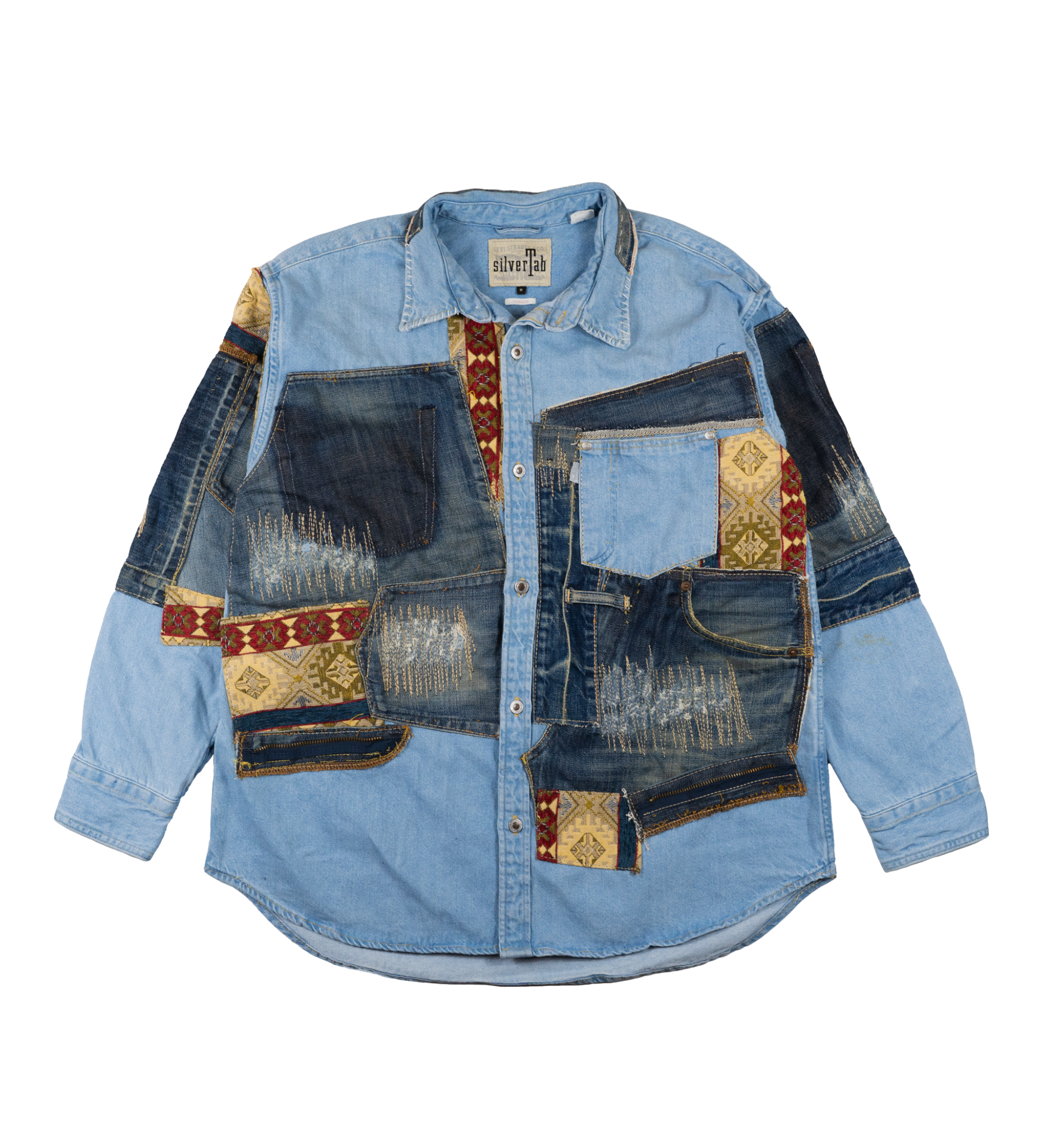 Chota Reworked Denim: SilverTab Oversized Shirt, Tribal Indigo - M