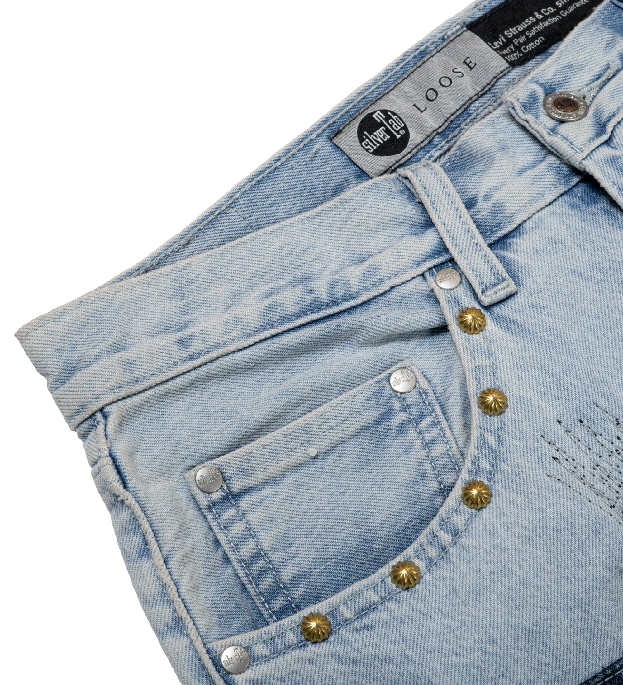 Chota Reworked Denim: SilverTab Jeans, Light Wash - W38