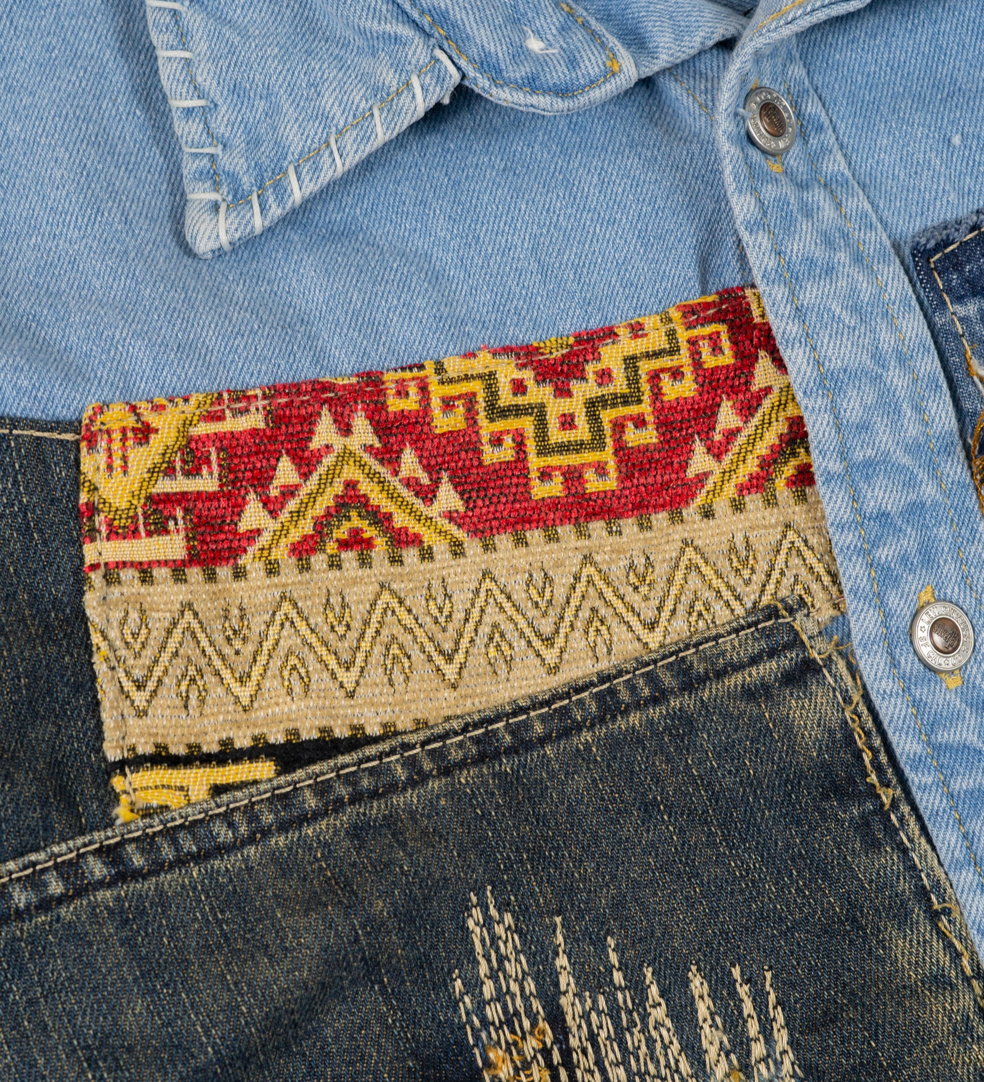 Chota Reworked Denim: SilverTab Oversized Shirt, Tribal Indigo - XS