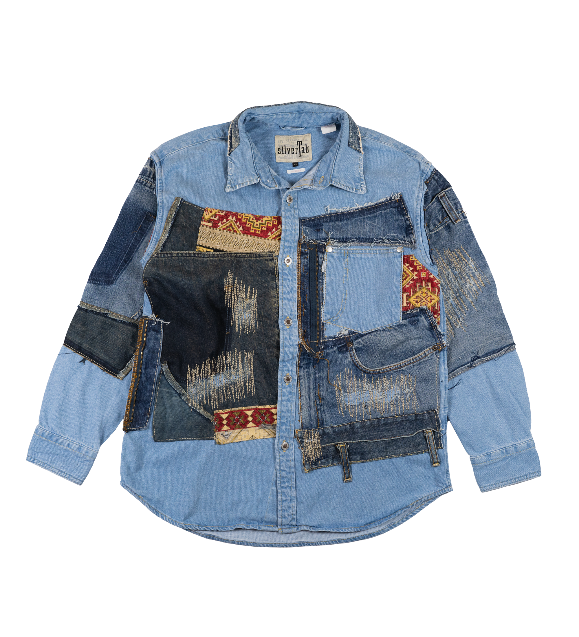 Chota Reworked Denim: SilverTab Oversized Shirt, Tribal Indigo - XS