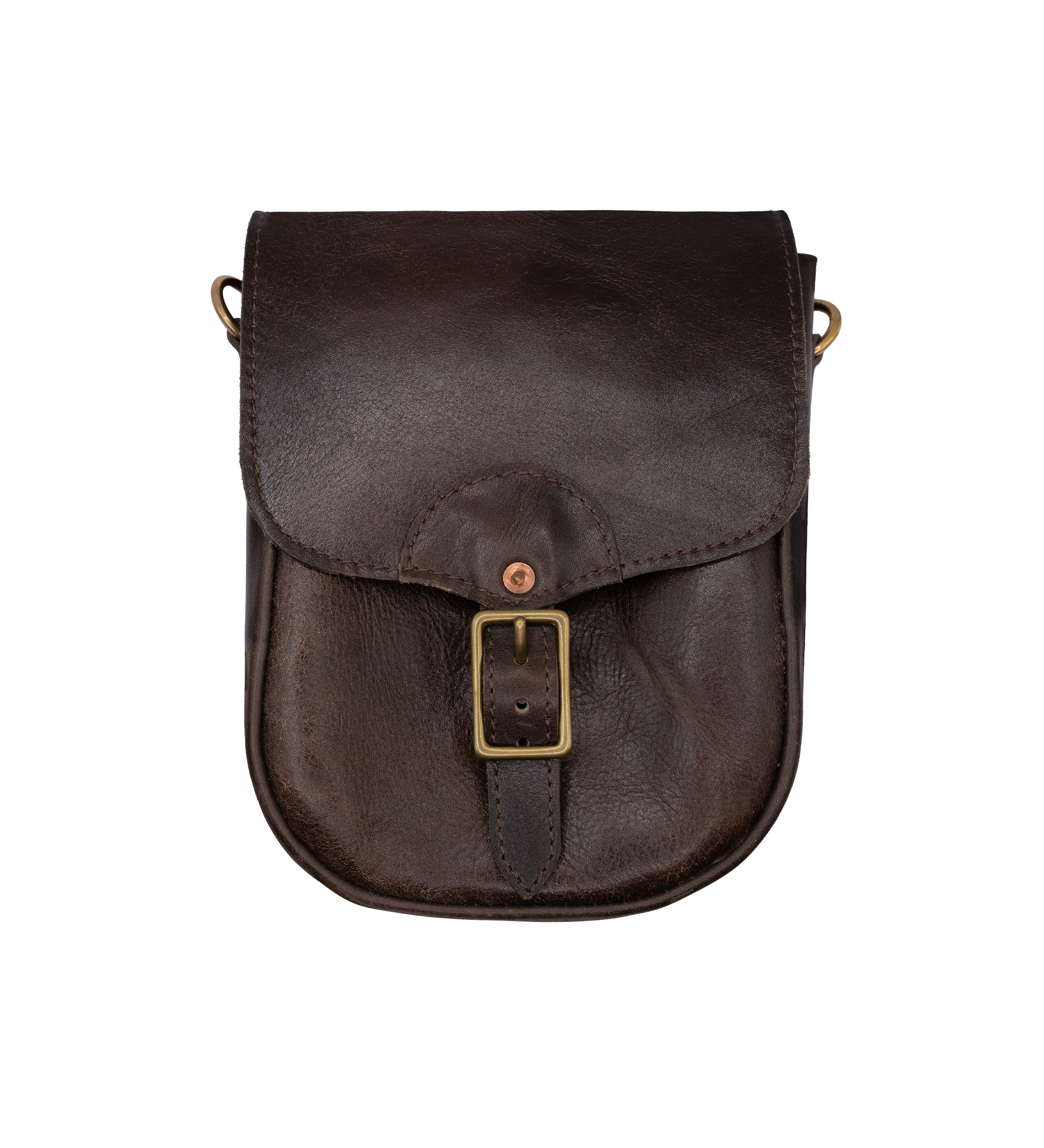 Handmade Leather Crossbody Bag, Brown
