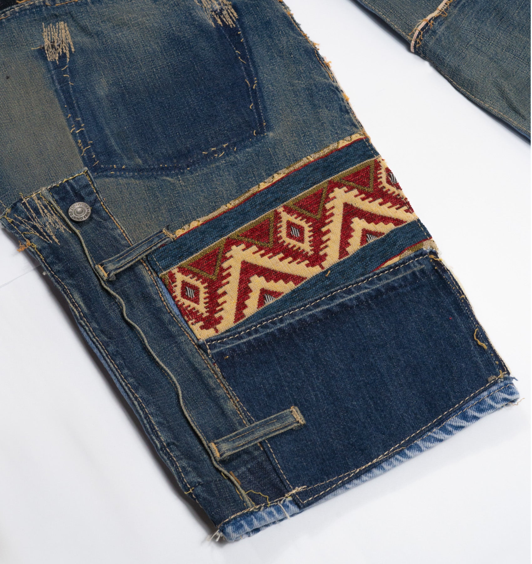Chota Reworked Denim: Baggy Dad Jeans, Tribal Indigo - W29