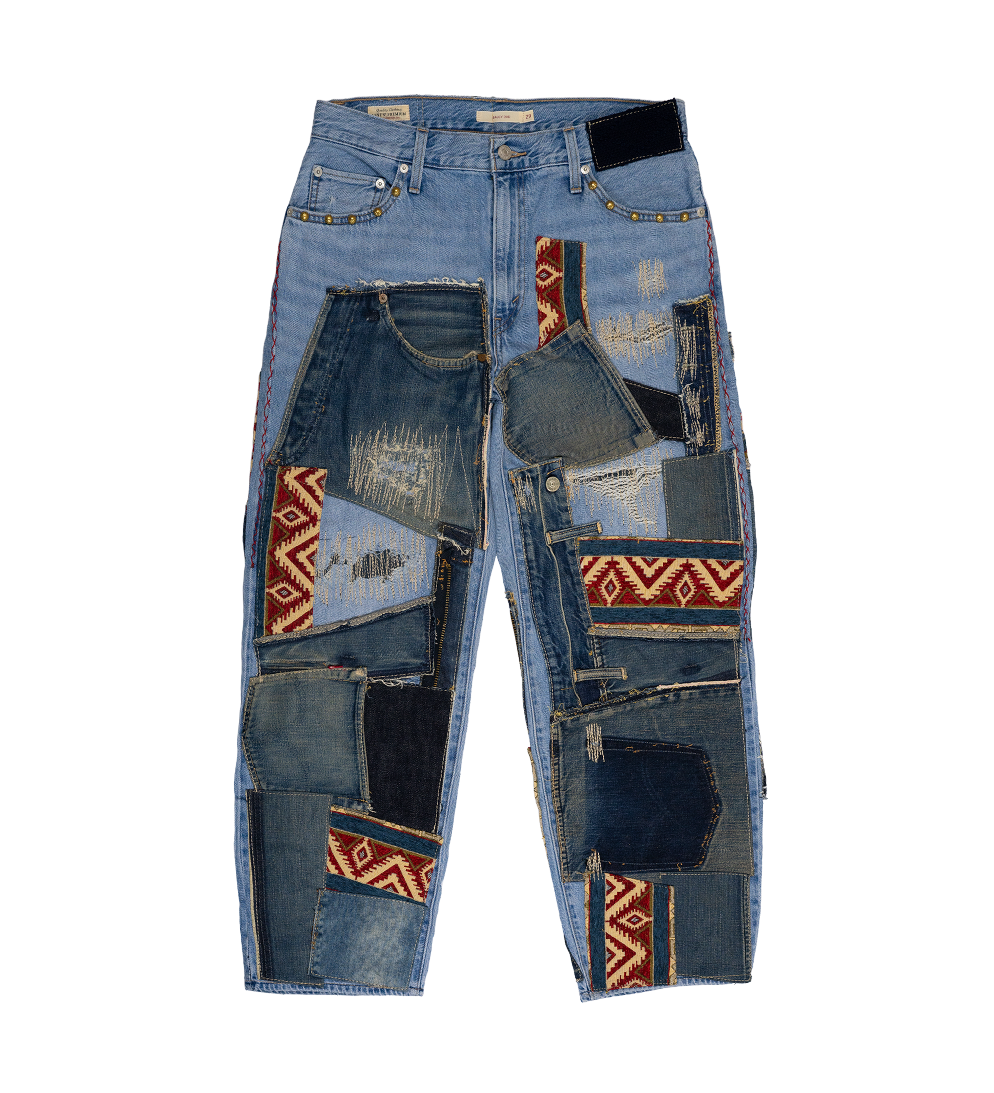 Chota Reworked Denim: Baggy Dad Jeans 02, Tribal Indigo - W29