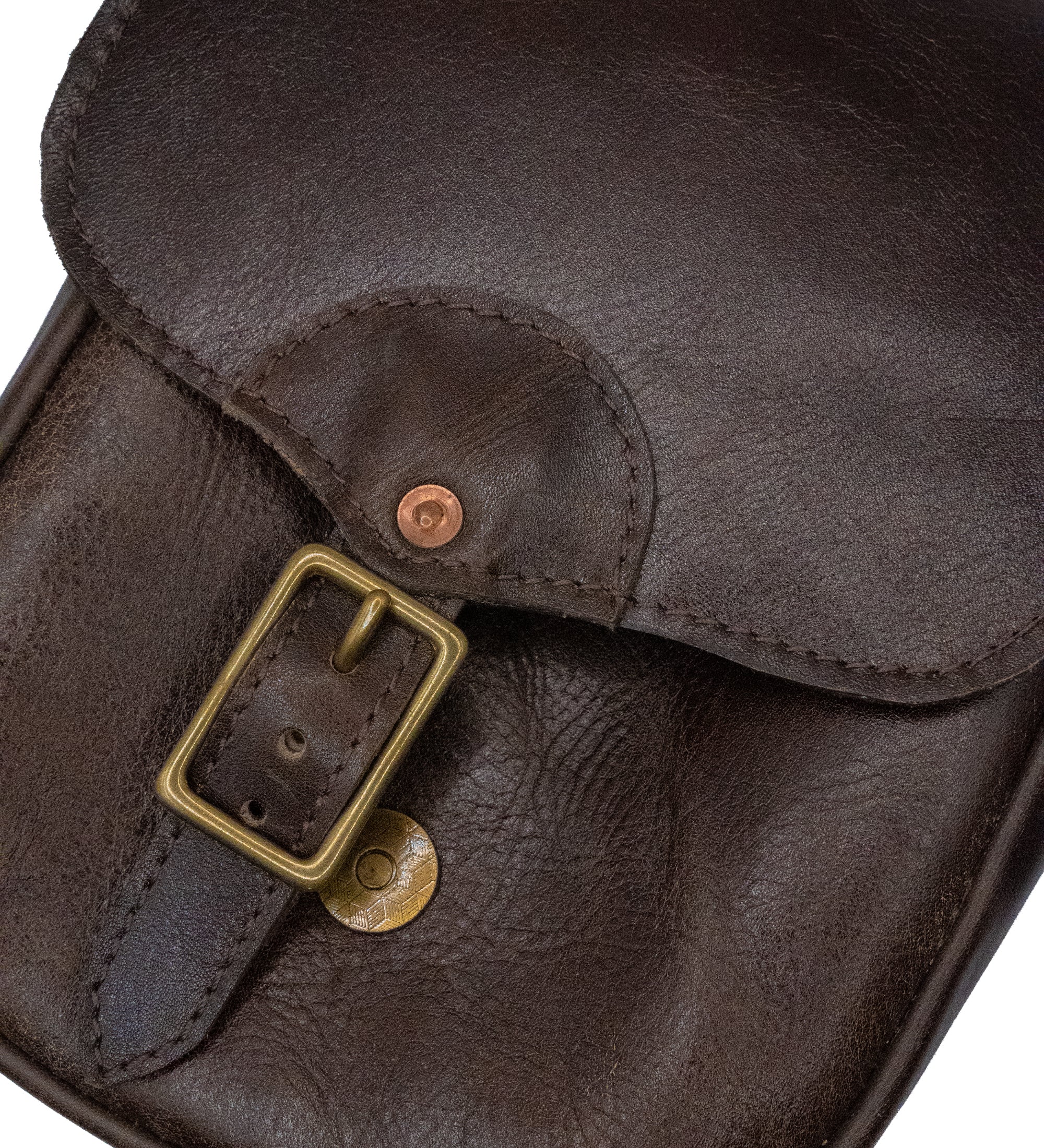 Handmade Leather Crossbody Bag, Brown