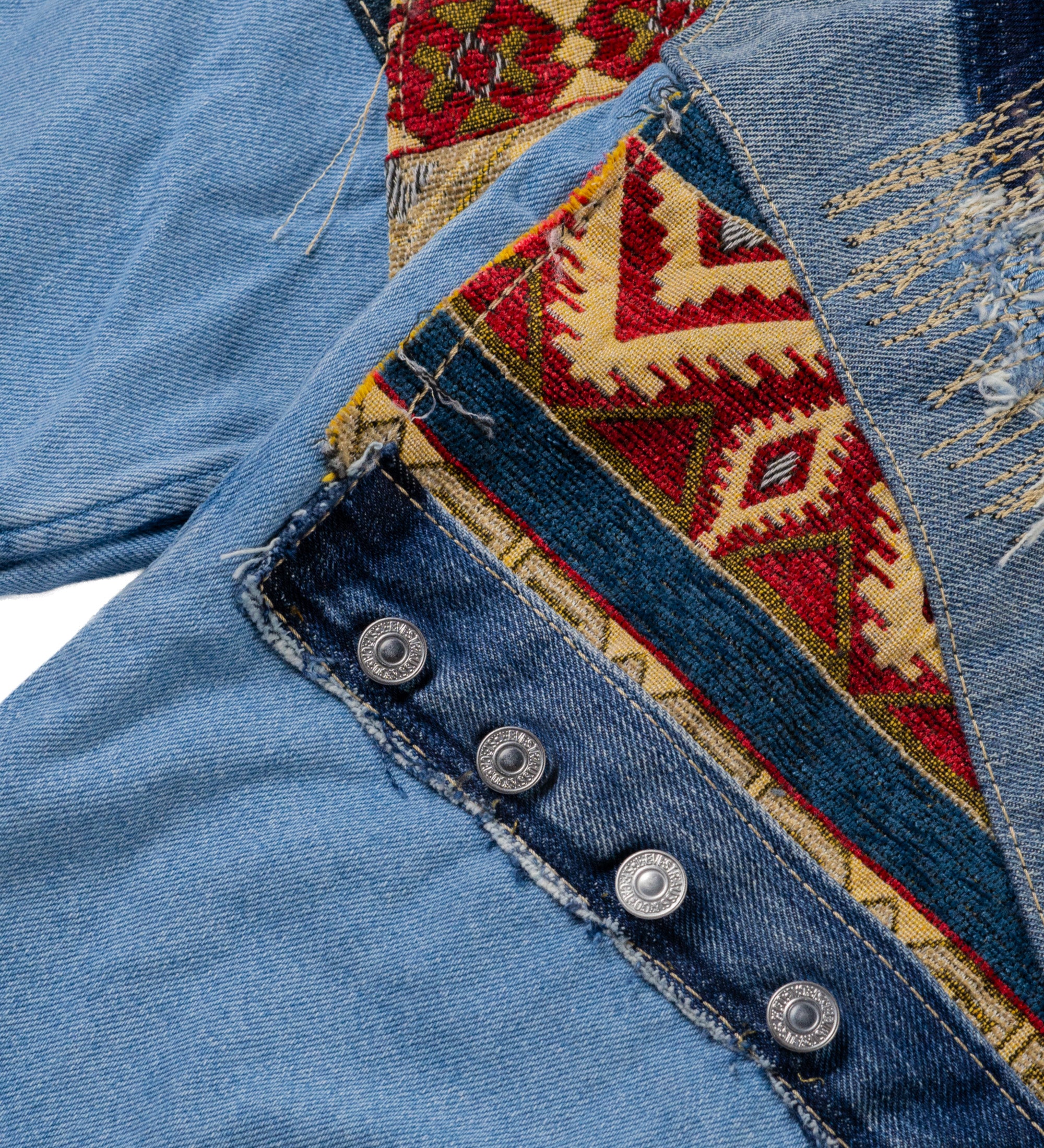 Chota Reworked Denim: SilverTab Oversized Shirt, Tribal Indigo - L