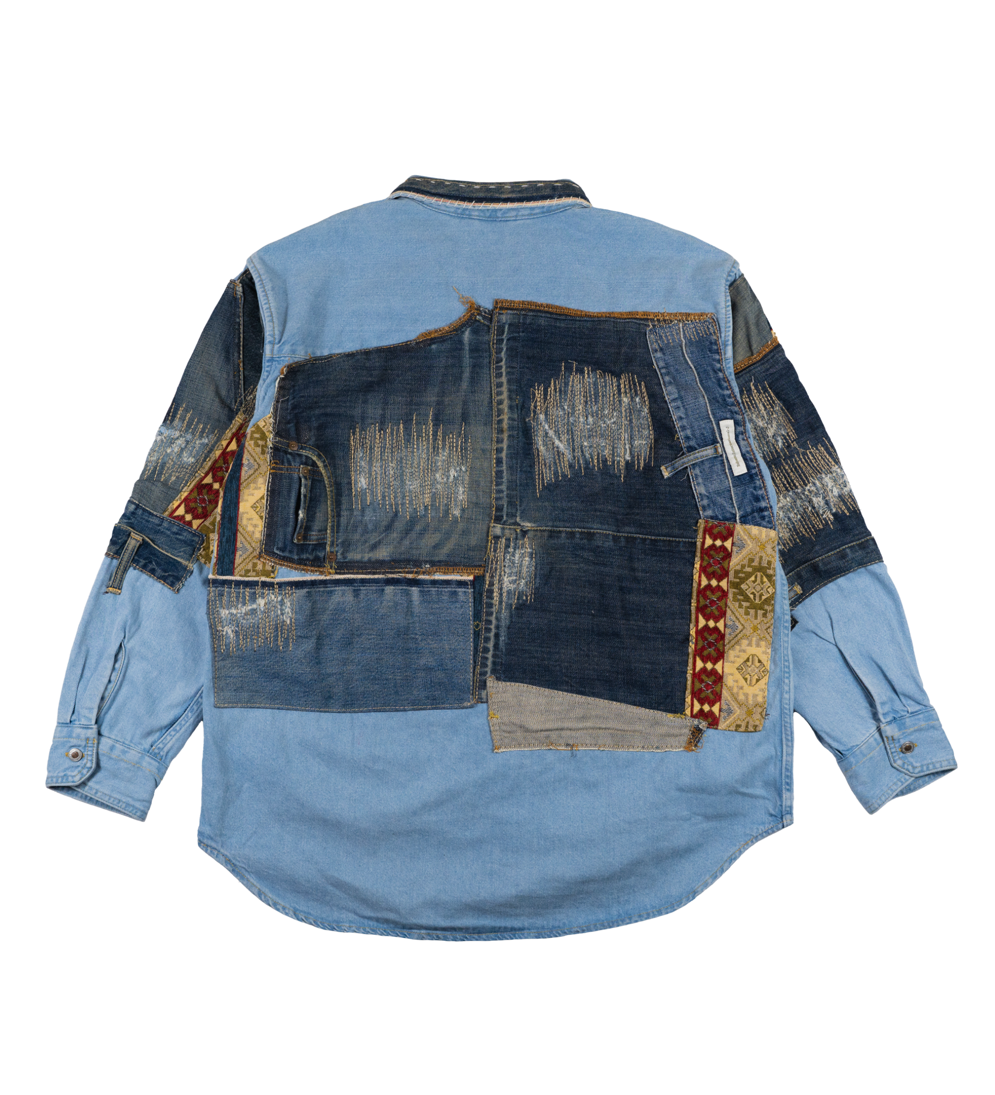 Chota Reworked Denim: SilverTab Oversized Shirt, Tribal Indigo - M