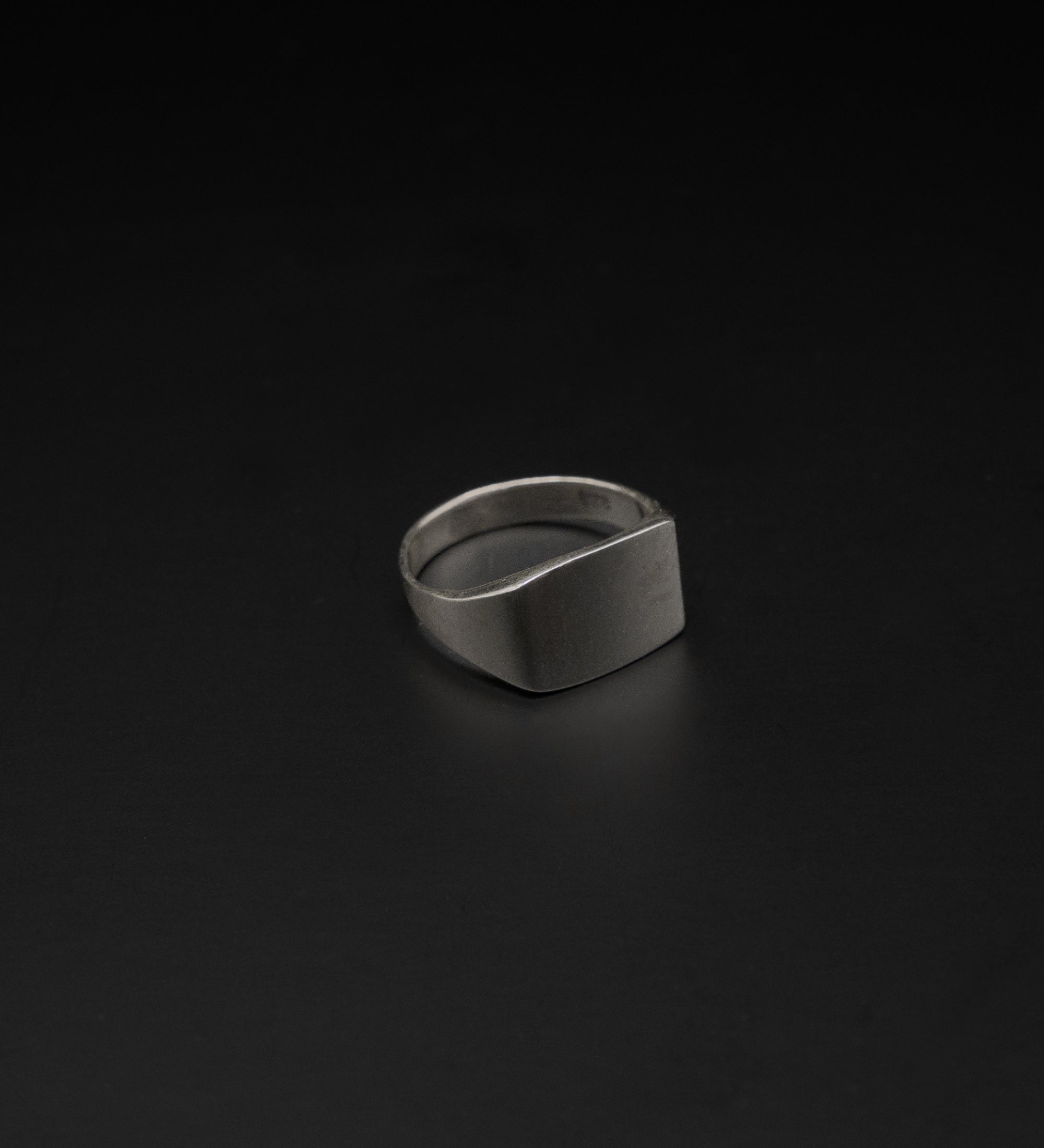 Rectangle Signet Ring, Sterling Silver