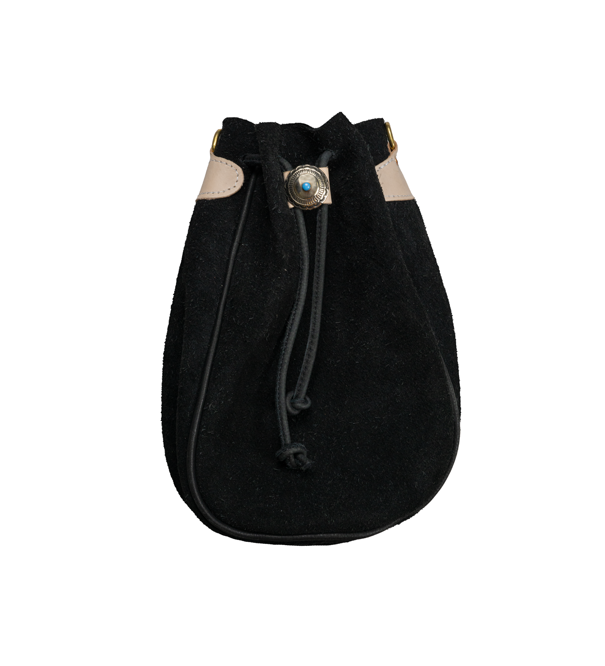Native Roughout Leather Sling Bag, Black