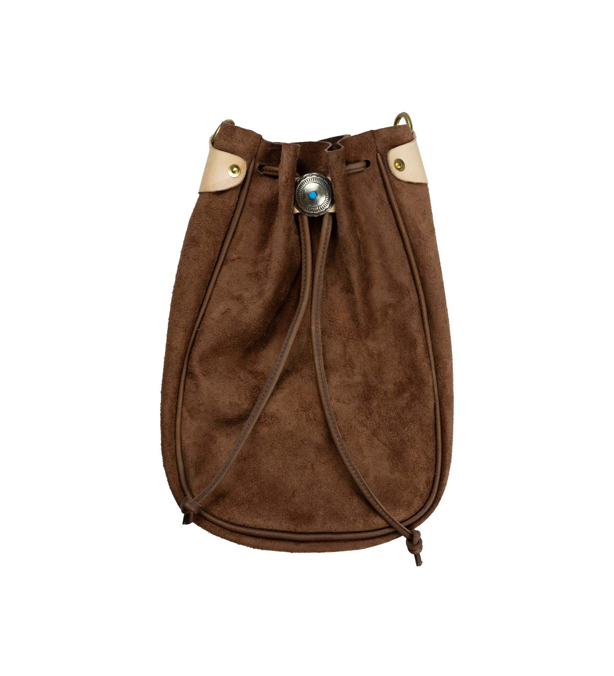 Native Roughout Leather Sling Bag, Brown